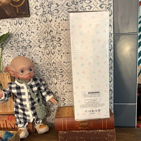 Adorable White and Gray Elf Doll - Picture 7 of 7